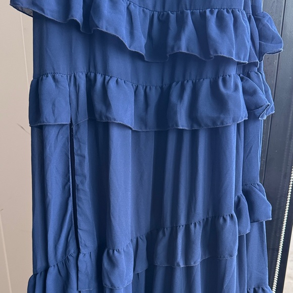 Lulu's Navy Ruffle Maxi Dress - Picture 5 of 8